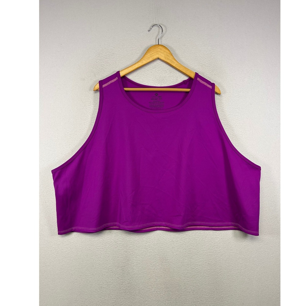 Activewear NWT Superfit Hero Womens 3XL Purple Galaxy Fit Sleeveless Tank Top